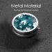 Teal Grey & White Floral Portable Metal Pill Box | Round Mini 3-Compartment | Perfect for Travel | Fastening Design | Small Pills Organizer - Buy Online on GoSupps.com