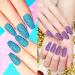 288 Short Press On Ballerina & Coffin Fake Nails Set - Glossy Acrylic Tips for Women & Girls | Shiny Pattern Design - Buy Online on GoSupps.com