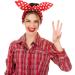 2 Pack Red Blue Polka Dot Headbands - Christmas Bandana Hair Accessories for Women and Men - Buy Online on GoSupps.com