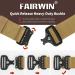Fairwin Tactical Belt 2 Pack - Military Nylon Web Belt with Heavy-Duty Quick-Release Buckle - Black Brown - M Waist 36-42 - Buy Online on GoSupps.com