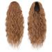 Feshfen Toffee Brown Ponytail Hair Part with Cord | 45 cm Long Waves Braid Extension | Clip-in Wavy Hair Extensions for Women - Buy Online on GoSupps.com