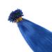 Keratin Bonding Blue Hair Extensions - 40cm 25 Strands 100% Remy Real Hair U-Tip - High Quality by Novon Hair - Buy Online on GoSupps.com