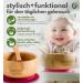 Bamboo Baby Bowl & Spoon Set Food-Safe Silicone Suction for Toddlers - Non-Toxic Stable Self-Dinnerware (11.8 oz) - Buy Online on GoSupps.com