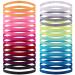 Duufin 28 Pieces Elastic Headbands Colorful Workout Headbands Sports Headbands Grip Headbands Non Slip Thin Headbands for Women  Men and Girls  14 Colors Iridescence