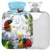 NAANLE DAISY LADYBIRD heat bottle with reference transparent hot water bottle Handfoots Heating bags for pain relief heat and cold therapy 1L