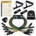COFOF Resistance Bands Set with Handles, Exercise Bands Workout Bands Fitness Bands with Door Anchor, Legs Ankle Straps for Resistance Training,Physical Therapy,Home Gym Workout 10lbs-150lbs Color