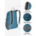 WATERFLY 20L Packable Backpack - Ultralight Foldable Daypack for Travel, Hiking & Camping - A-teal Blue - Men's and Women's - Buy Online on GoSupps.com