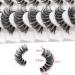 Losha Lashes D Curl Russian Strip Lashes | Fluffy False Eyelashes 10 Pairs Pack with Clear Band | DT01 - Buy Online on GoSupps.com