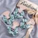Bridesmaid Scrunchies Set of 12 - Wedding Party Favors & Gifts (White & Green) - Buy Online on GoSupps.com