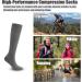 Shop QKURT 4 Pairs Compression Stockings for Men & Women | Athletic Knee Socks Support | Multi-Colored S-M - Buy Online on GoSupps.com