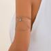 Xerling Simple Chain Tassel Arm Bracelet - Rhinestone Beaded Armlet Jewelry for Women - Boho Silver Upper Arm Band - Buy Online on GoSupps.com