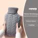 Buy Samply 2L Hot Water Bottle with Soft Knitted Cover - Premium Grey Hot Water Bag for Warmth & Comfort - International Shipping Available - Buy Online on GoSupps.com
