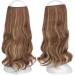 FESHFEN Invisible Secret Wire Crown Hair Extension - 18 Curly Wavy Synthetic Hairpiece for Women - Brown Highlighted Blonde - Buy Online on GoSupps.com