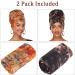 Dreshow Hair Wrap for Black Ladies - Soft Jersey Turban Headscarf & Headband Set (2 Pcs: Black/Orange) - Perfect for Long Hair & Stylish Accessories - Buy Online on GoSupps.com