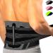 Back bandage for men & women - back support belt for work and sports - Support of the lower back at sciatica herniated disc scoliosis & back pain S black