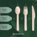 360-Piece Wooden Compostable Utensils Set | Eco-Friendly Biodegradable Cutlery for Parties | Sturdy Disposable Wood Forks, Spoons, and Knives - Buy Online on GoSupps.com