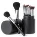 Ducare makeup brush set 11 pieces with make -up beauty brush holder Professional premium make -up brush set soft and skin -friendly fashion wood handle for high -quality refined look 11PCs
