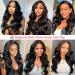 Megalook 36 Inch Body Wave Human Hair Wig | HD Lace Front 200% Density | Bleached Knots | Brazilian Real Hair | Natural Black Color - Buy Online on GoSupps.com