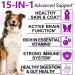 15-in-1 Dog Vitamins and Supplements 150 Chews Dog Vitamins for Dogs Hip and Joint Skin Coat Skin Health Gut Health Heart Health for All Breeds and Ages Dogs - Buy Online on GoSupps.com