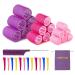 Hair Roller Set 32 PCS, PandyCare Hair Rollers For Long Hair & Short Hair - No Heat, Hair-friendly, Natural Effect, Includes 18 Rollers , 12 Clips, 1 Rat Tail Combs & 1 Storage Bag 32PCS