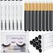 12 Pieces Eyelash Aftercare Bags 12 Lash Shampoo Brushes 12 Mascara Wands with Tubes 25 Lash Aftercare Cards 25 Refill Filler Lash Punch Cards Eyelash Makeup Accessories  86 Pieces of Total (Black)