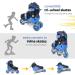 New Bounce Junior Roller Skates EU 24-28/US 8-11 Boys 2-in-1 Tri-Wheel to Inline Skates for Beginners | Blue - Buy Online on GoSupps.com