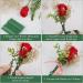 Elastic Pearl Wrist Bands & Floral Boutonniere Magnets Set for Wedding Corsage Accessories - Buy Online on GoSupps.com