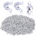 BronaGrand 1000pcs Silver Bead Tips Knot Covers Metal Open Bead Tips Knot Covers Terminators Clamp End Tips Bead Tip Cord Ends for DIY Jewelry Making Accessory