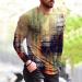 BEUU Soldier Long Sleeve T-shirt for Men | Fall 3D Print Oil Painting | Gym Workout Tee | Vintage Fashion - Green | Large - Buy Online on GoSupps.com