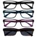 The reading glasses are underway black blue purple readers with brown sun reader value 4-pack men women uvsr4092 +1.00 +1.00 dioptria black blue purple brown