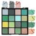 Green Eyeshadow Palette 16 Colors Matte Glitter Blendable Eyeshadow Makeup Palette Waterproof Highly Pigmented Colorful Long Lasting Shimmer Forest Green Eye Shadow Palette Makeup for Women