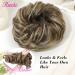 REECHO Messy Bun Hair Piece - Medium Brown with Highlights | Tousled Updo Elastic Hair Bun for Women - Synthetic Donut Hair Accessories - Buy Online on GoSupps.com