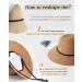 FURTALK Women's Wide Brim Sun Hat UPF Summer Straw Hat with Wind Lanyard - Khaki Medium-Large - Buy Online on GoSupps.com