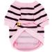 Zweitea Summer Dog Shirts for Small Dogs | Striped Heart Sweatshirt | Soft Cotton T-Shirt for Puppies - Baby Pink - Buy Online on GoSupps.com