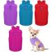 Dog Fleece Vest 4 Pieces Dog Cold Weather Pullover Dog Cozy Jacket Winter Dog Clothes Pet Sweater Vest with Leash Ring for Small Dogs Purple, Blue, Rose, Red S