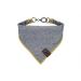 Vanclyde Sydney Dog Half Triangle Bandana for Dogs Value Admacration Stylish Accessory in Blue-Yellow with a carabiner closure size M m blue yellow