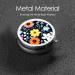Beautiful Colorful Flowers Round Pill Box - 3 Compartment Organizer for Travel | Portable Travel Pill Box - Buy Online on GoSupps.com