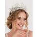 SWEETV Vintage Baroque Wedding Tiara for Bride | Jeweled Queen Crown - Ideal for Birthday, Quinceanera, Prom - Multicolored - Buy Online on GoSupps.com