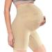 Bosaen Maternity Shapewear Non-Rolling Soft Seamless Maternity Underwear High Waist Mid-Thigh Pregnancy Shapewear for Belly Support Prevent Thigh Chafing - Pregnancy Must Have L Nude