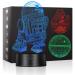 3D Star Wars Lamp ZNZ LED Optical Illusion Night Light 16 Colors Changing Remote Touch Mood Lamp - Perfect Christmas and Birthday Gifts for Kids Men Women and Star Wars Fans