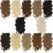 Clip In Extensions 55 cm wavy - Hair extension 7 hair pieces complete set - Color golden brown