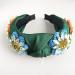 Yusier Baroque Rhinestone Crystal Green Headband for Women - Embroidered Hair Accessory - Buy Online on GoSupps.com
