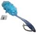 Body Puff Bath Sponge Soft Shower Brush Blue Crystal Handle for Seniors Parents Grandparents Elderly Disabled Patients Arthritis Pregnant Maternity Ladies Grandpa Grandma (Blue)