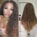 SOKU 28 Lace Front Faux Locs Braided Wig - Ombre Brown Mixed Bohemian Curly Hair - Hand-Braided Lightweight Synthetic Crochet Braids with Baby Hair - Perfect Gift for Women - Halloween Ready (1-MT4/27) - Buy Online on GoSupps.com