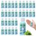 HAIFOTRVA 25 Pcs Mini Mouthwash Travel Size Bulk Blue Portable Mint Flavor Mini Mouthwash Individual 35ml/1.2oz On The Go Mouth Wash Small Bottle for Travel Office Toiletry Kits