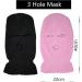 LINSOCLE 2PCS Balaclava - 3-Hole Storm Mask | Knitted Hood & Ski Cap for Motorcycle & Bicycle | Black & Pink - Buy Online on GoSupps.com