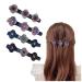Sparkling Crystal Stone Braided Hair Clips 2022 New Braided Hair Clips for Women Satin Fabric Hair Bands with Clips Rhinestone Clover Hair Clip Satin Fabric Hair Clips (Pack of 4)