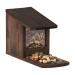 Relaxdays Squirrel Feeder House Feeding Station Box Standing Wooden HWD: 17.5 x 12 x 25 cm Dark Brown Wood and Plastic Pack of 1 10026312_746