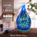 Porseme 3D Glass Essential Oil Diffuser 100ml - Ultrasonic Humidifier with Timer Setting, Auto Shut-Off, BPA-Free for Home, Hotel, Yoga, Spa - Air Refreshing Aromatherapy Gift by Afantty - Buy Online on GoSupps.com