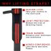 Rodzina Power Weight Lifting Wrist Wraps - Red and Black | Gym Training Supports - One Size Fits All - Buy Online on GoSupps.com